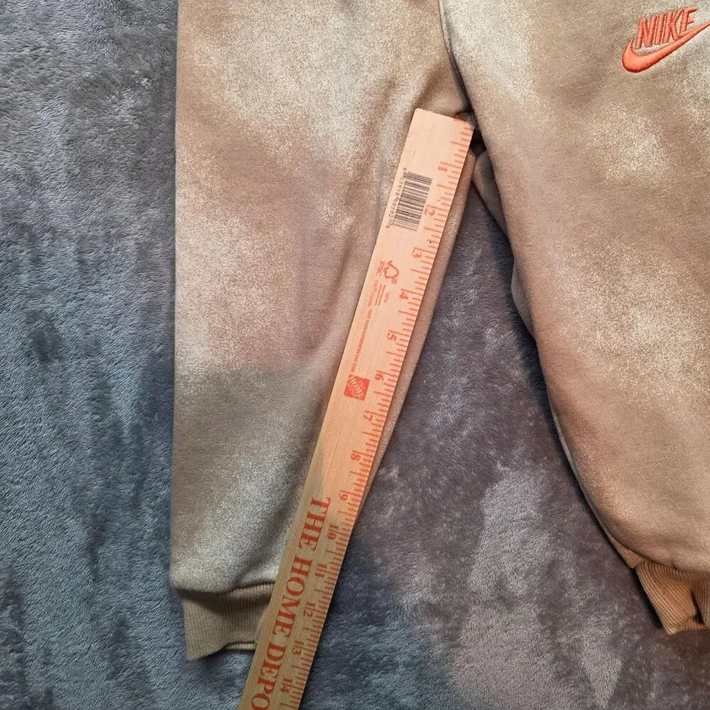Nike Jogger Pants Kids 4 Beige Fleece Elastic Waist Logo Cuffed Sweatpants